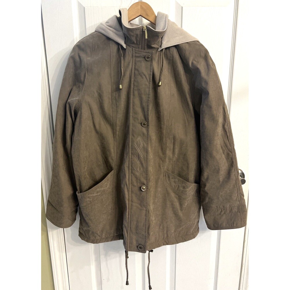 Braetan Tan Hooded Lined Jacket Womens Size L